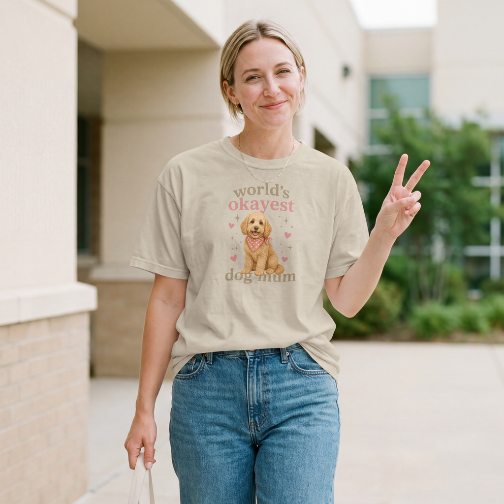 World’s Okayest Dog Mum - Cockapoo - Unisex T-Shirt