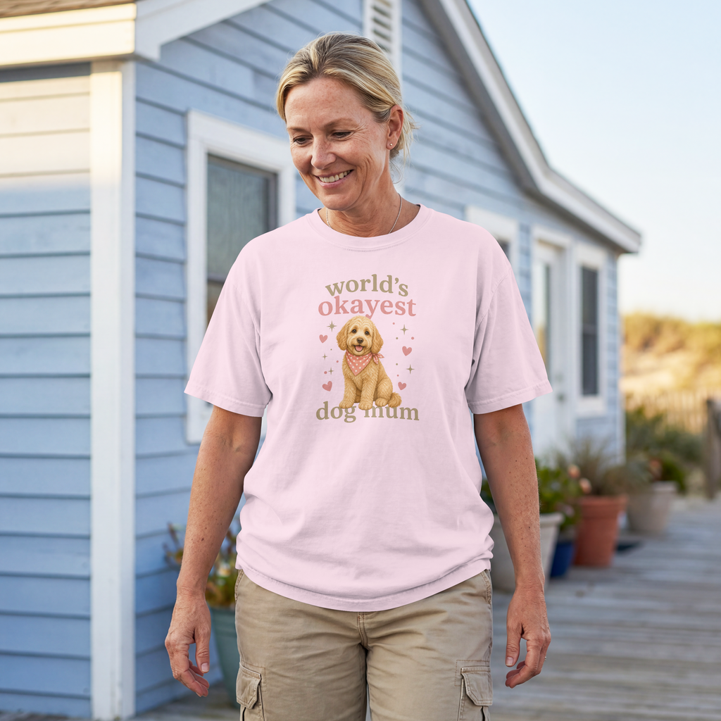 World’s Okayest Dog Mum - Cockapoo - Unisex T-Shirt