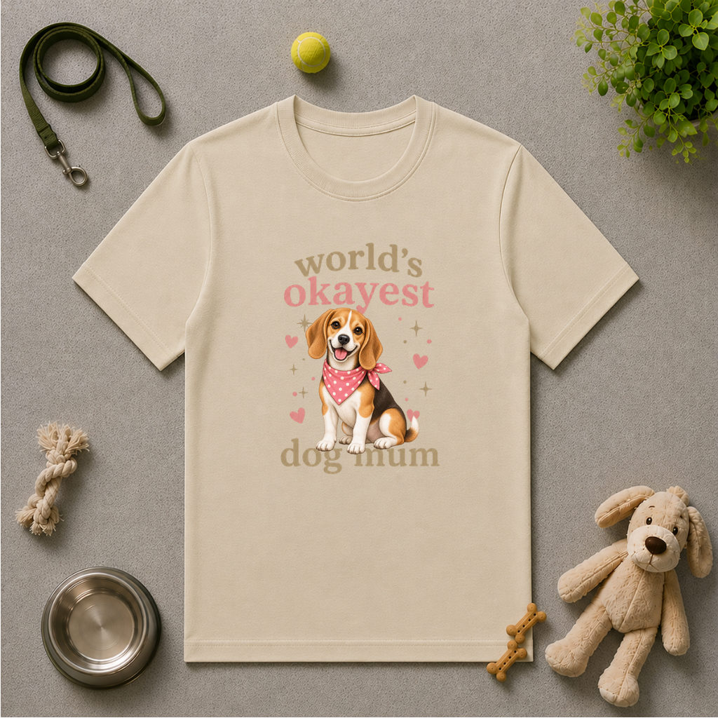 World’s Okayest Dog Mum - Beagle - Unisex T-Shirt
