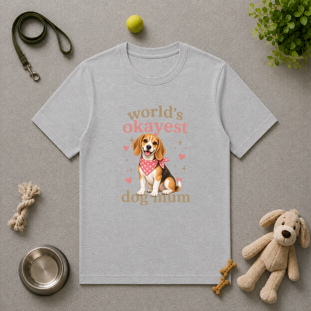 World’s Okayest Dog Mum - Beagle - Unisex T-Shirt