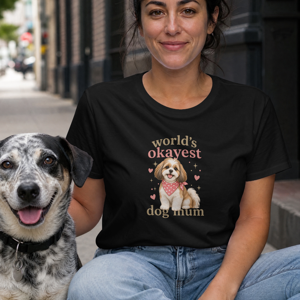 World’s Okayest Dog Mum - Shih Tzu - Unisex T-Shirt