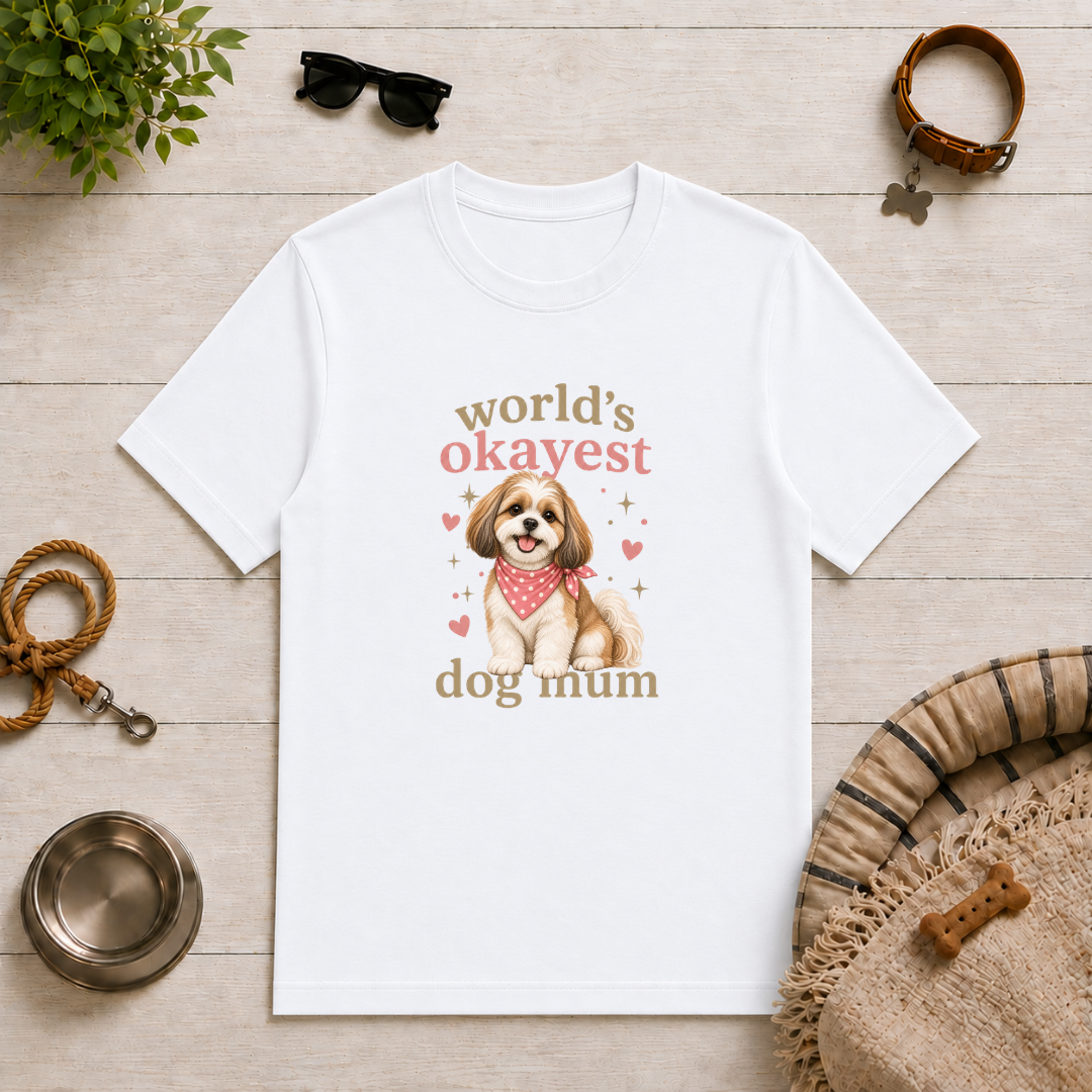 World’s Okayest Dog Mum - Shih Tzu - Unisex T-Shirt
