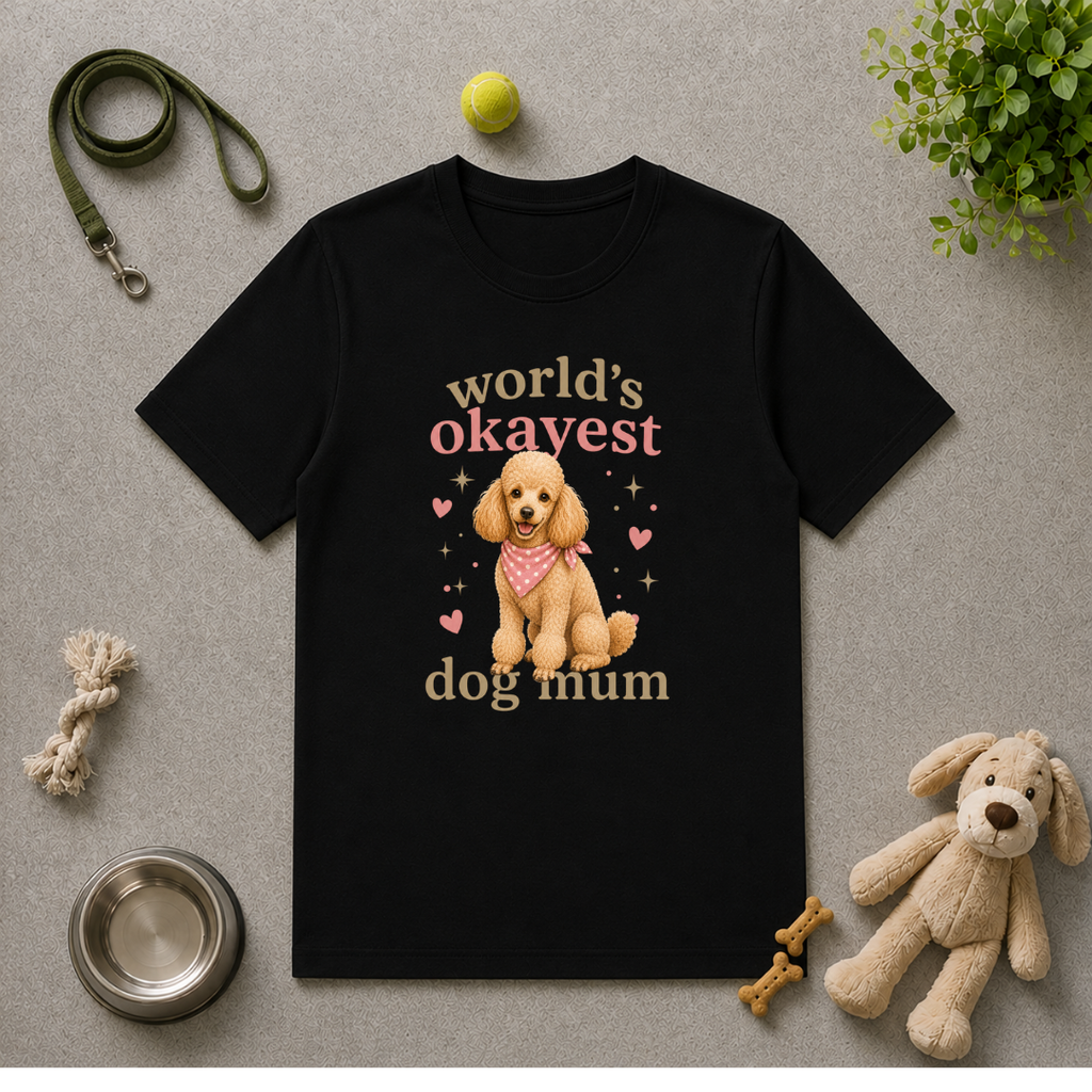 World’s Okayest Dog Mum – Poodle - Unisex T-Shirt