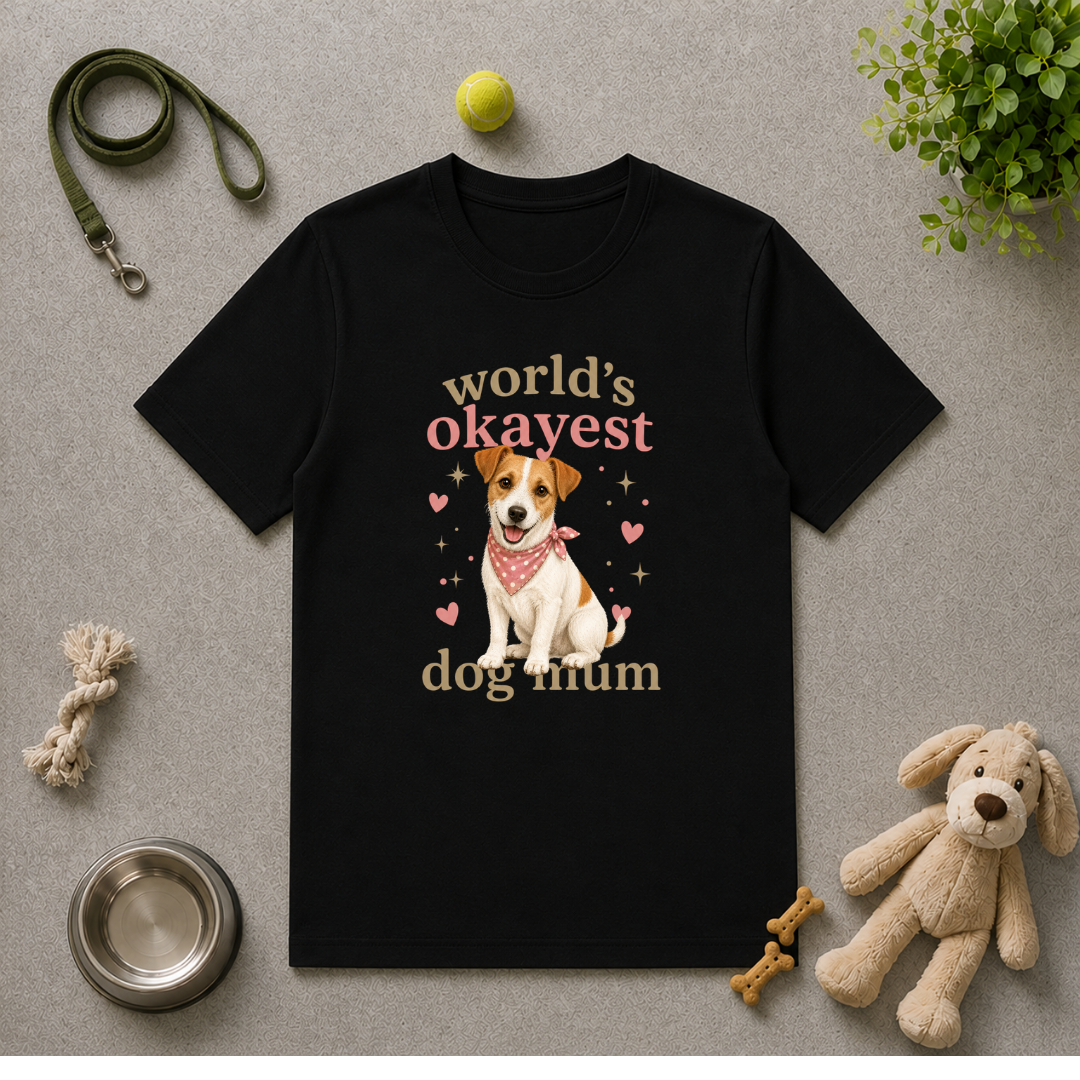 World’s Okayest Dog Mum - Jack Russell - Unisex T-Shirt