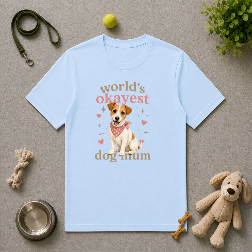World’s Okayest Dog Mum - Jack Russell - Unisex T-Shirt
