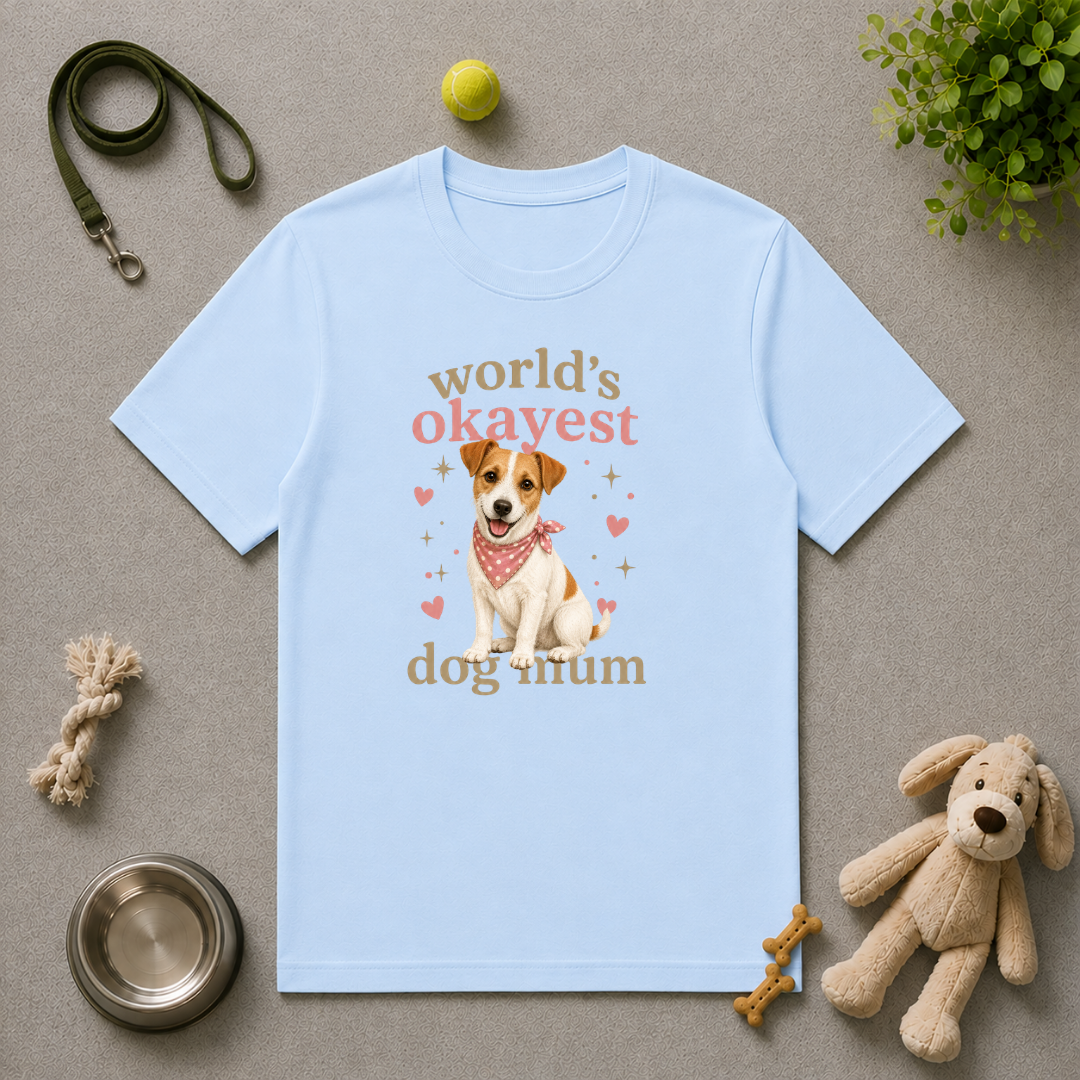 World’s Okayest Dog Mum - Jack Russell - Unisex T-Shirt