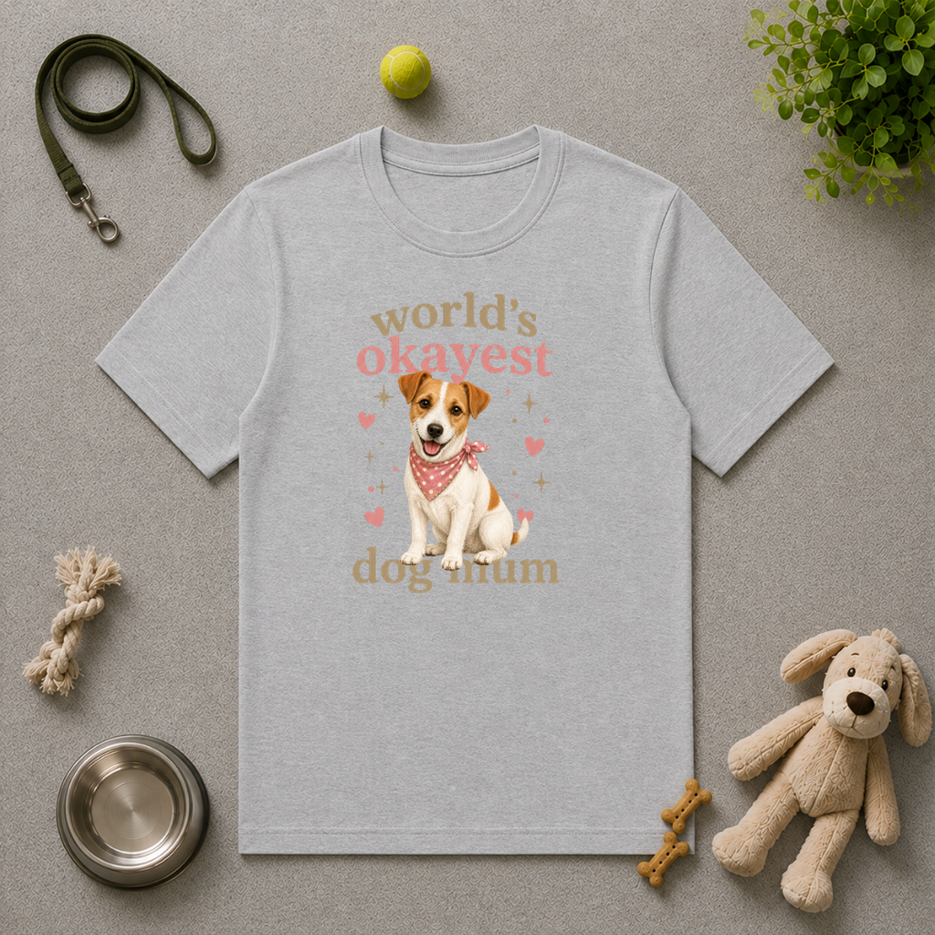 World’s Okayest Dog Mum - Jack Russell - Unisex T-Shirt