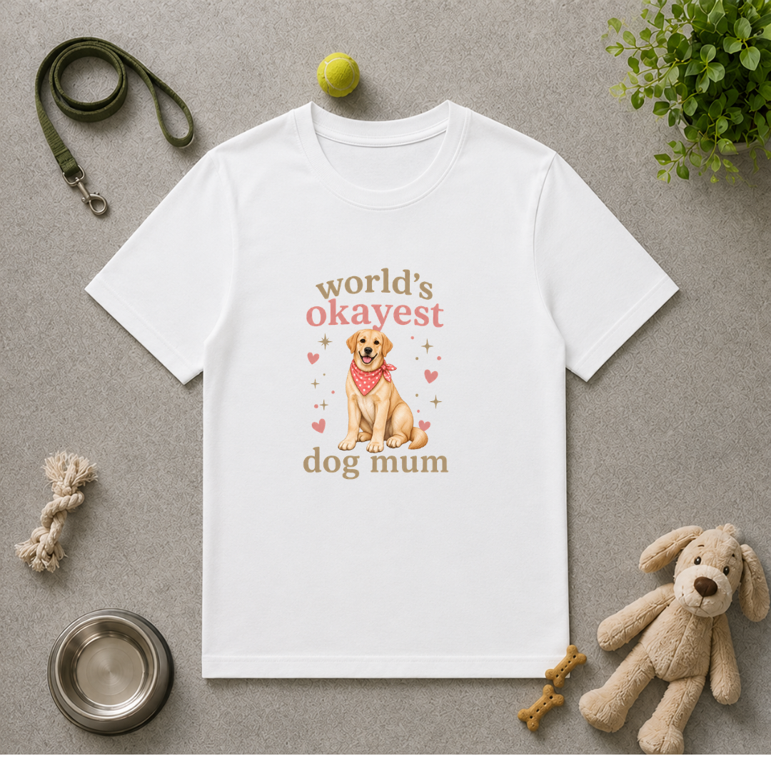 World's Okayest Dog Mum - Labrador - Unisex T-Shirt