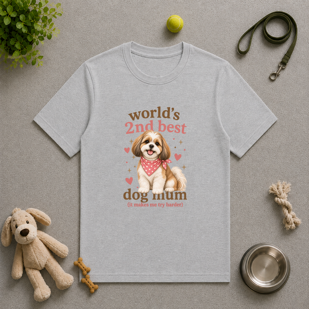 World’s 2nd Best Dog Mum - Shih Tzu - Unisex T-Shirt