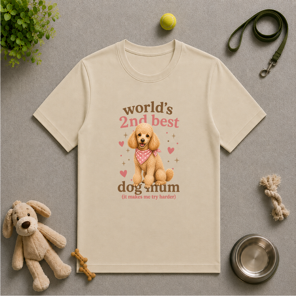 World’s 2nd Best Dog Mum - Poodle - Unisex T-Shirt