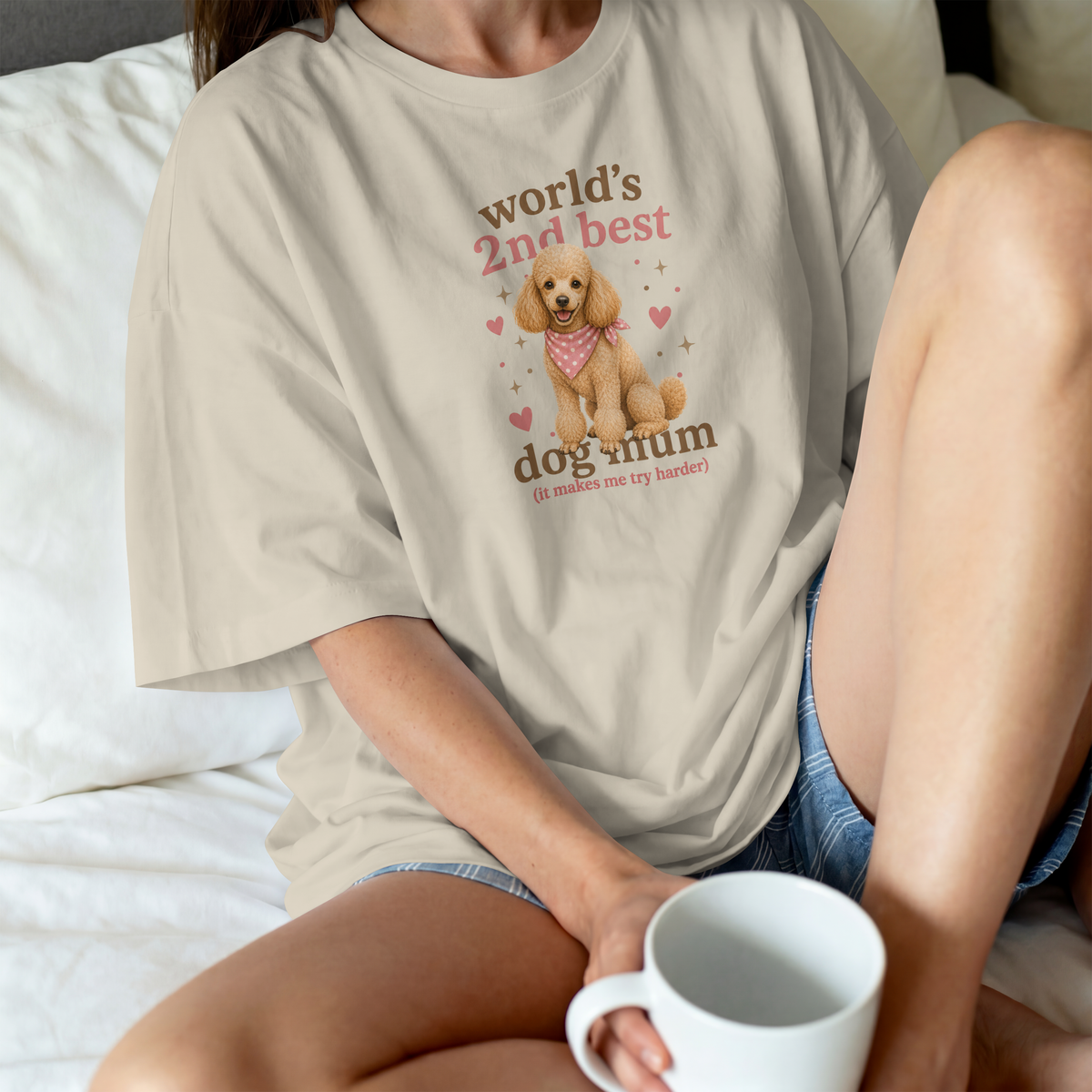 World’s 2nd Best Dog Mum - Poodle - Unisex T-Shirt