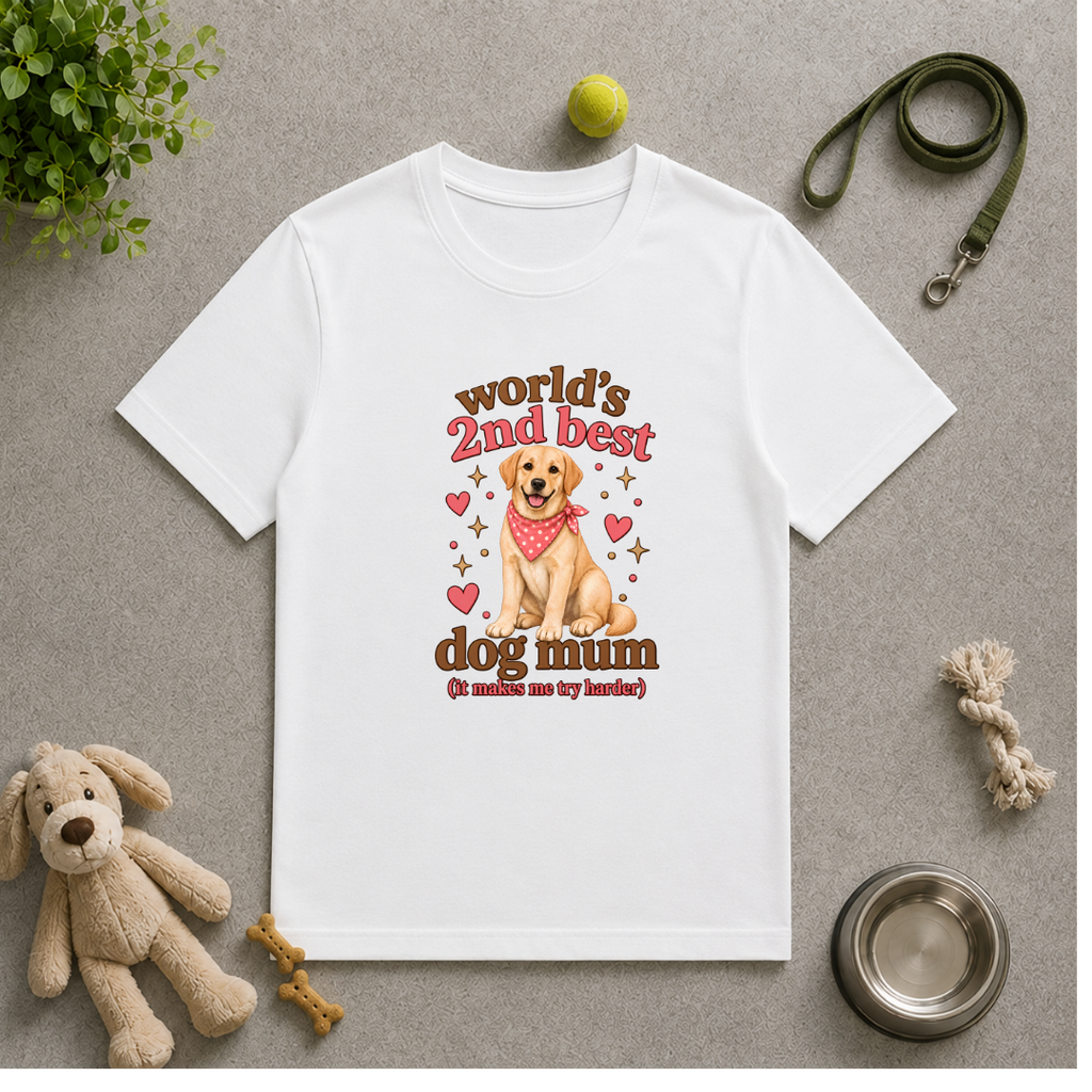 World’s 2nd Best Dog Mum – Labrador - Unisex T-Shirt