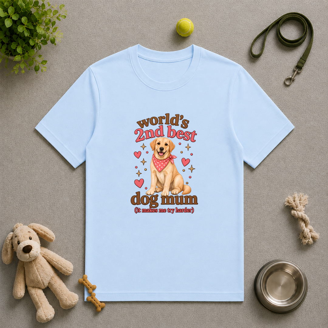 World’s 2nd Best Dog Mum – Labrador - Unisex T-Shirt