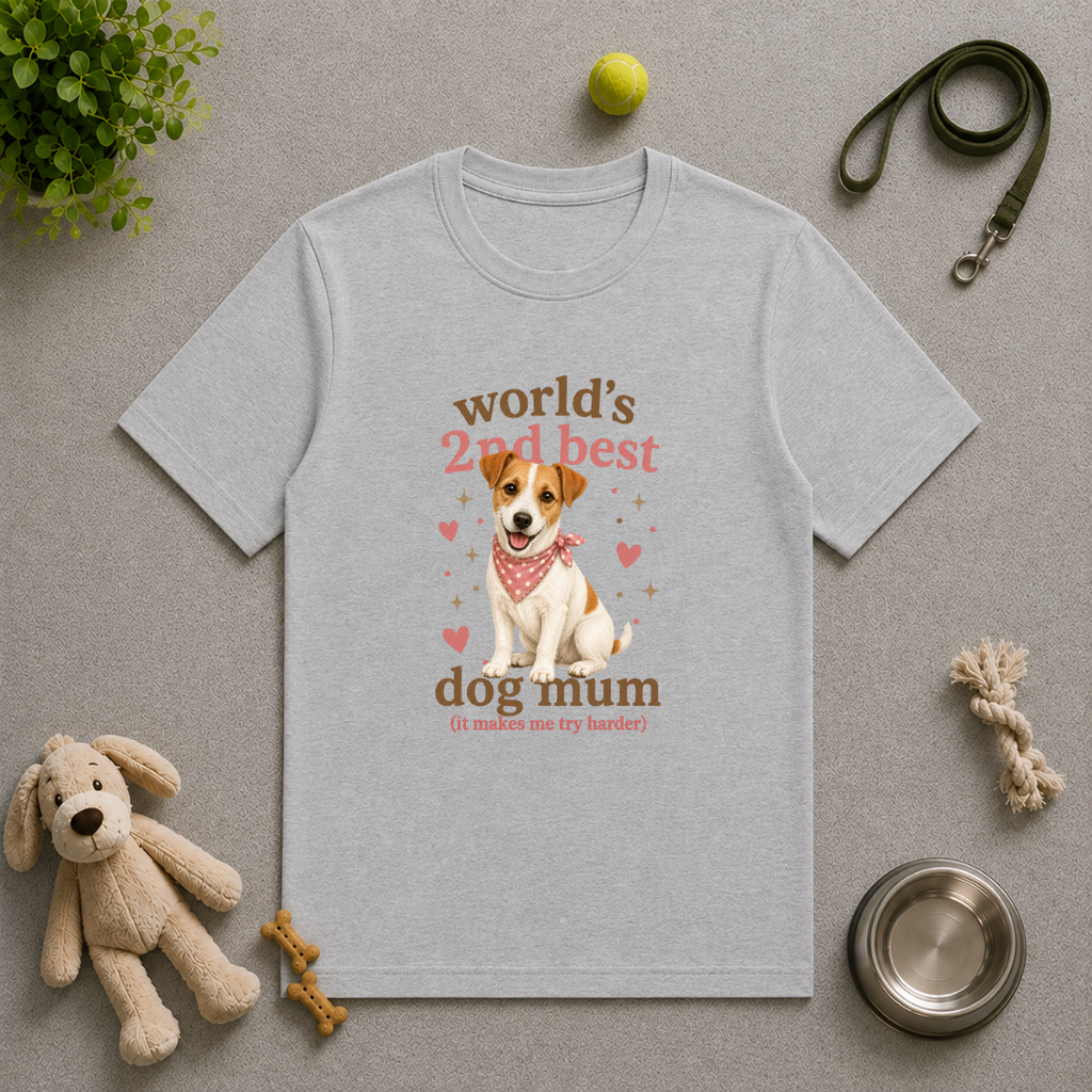 World’s 2nd Best Dog Mum - Jack Russell - Unisex T-Shirt