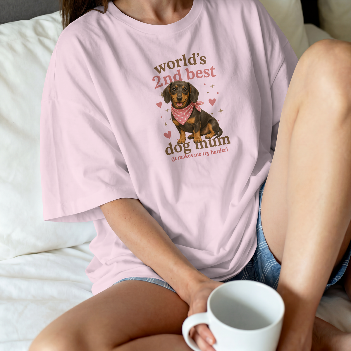 World’s 2nd Best Dog Mum - Dachshund - Unisex T-Shirt
