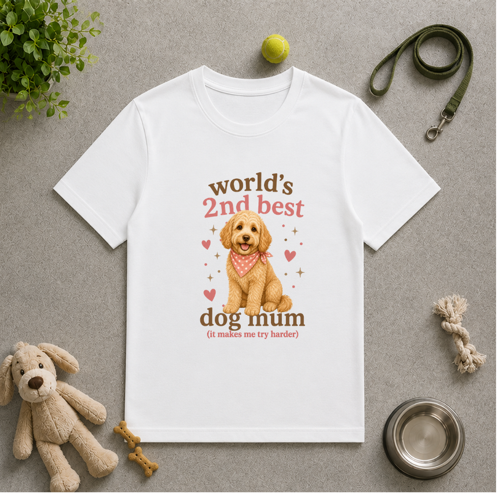 World’s 2nd Best Dog Mum - Cockapoo - Unisex T-Shirt