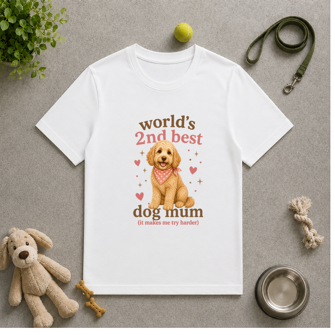 World’s 2nd Best Dog Mum - Cockapoo - Unisex T-Shirt