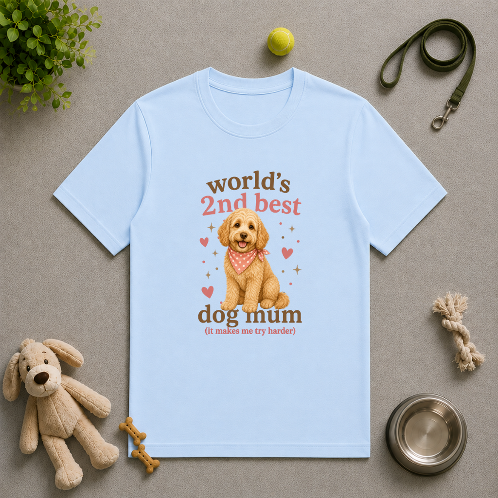 World’s 2nd Best Dog Mum - Cockapoo - Unisex T-Shirt