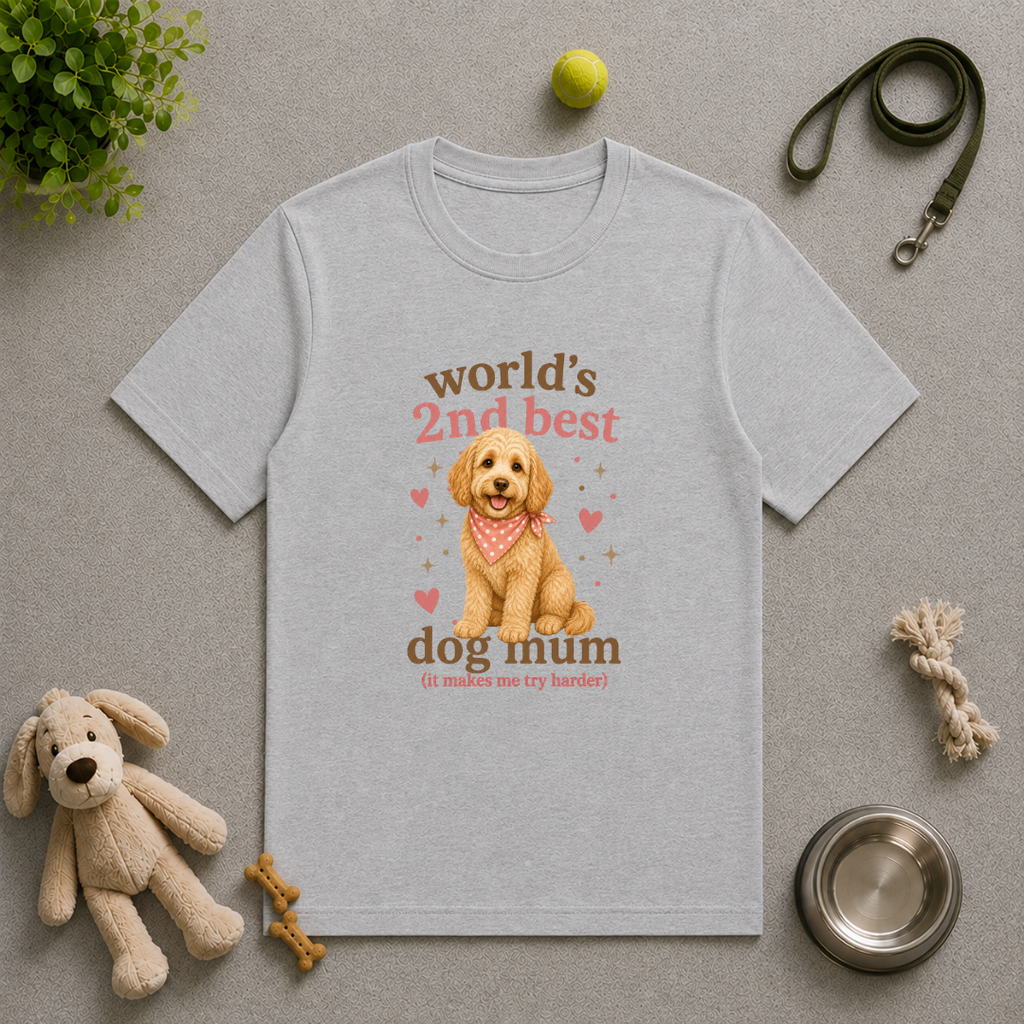 World’s 2nd Best Dog Mum - Cockapoo - Unisex T-Shirt