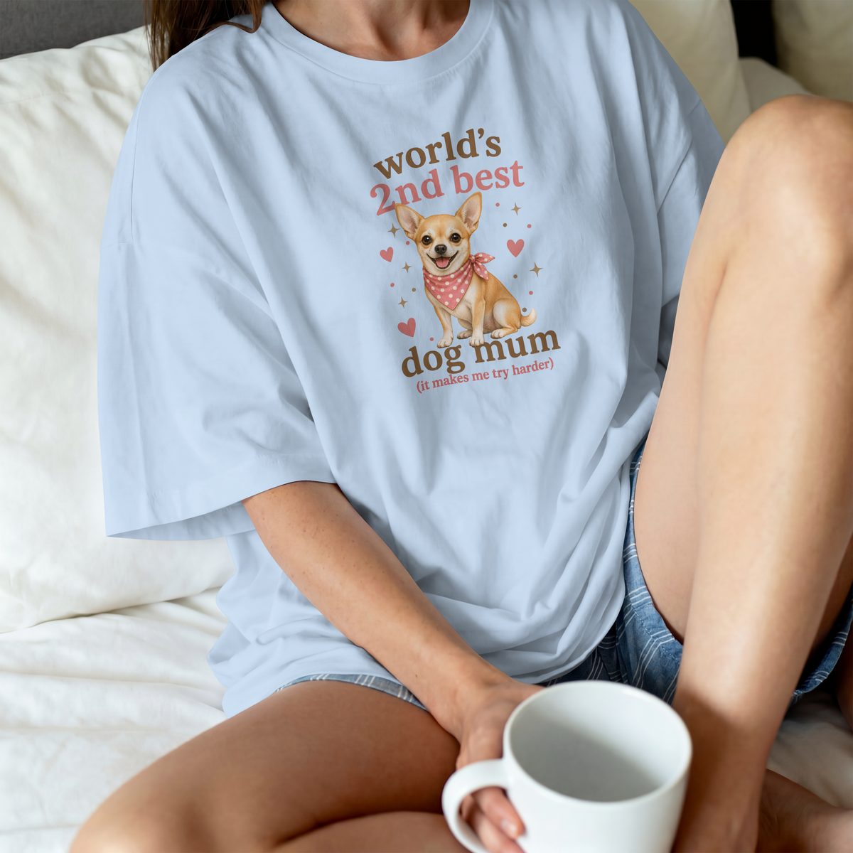 World’s 2nd Best Dog Mum - Chihuahua - Unisex T-Shirt