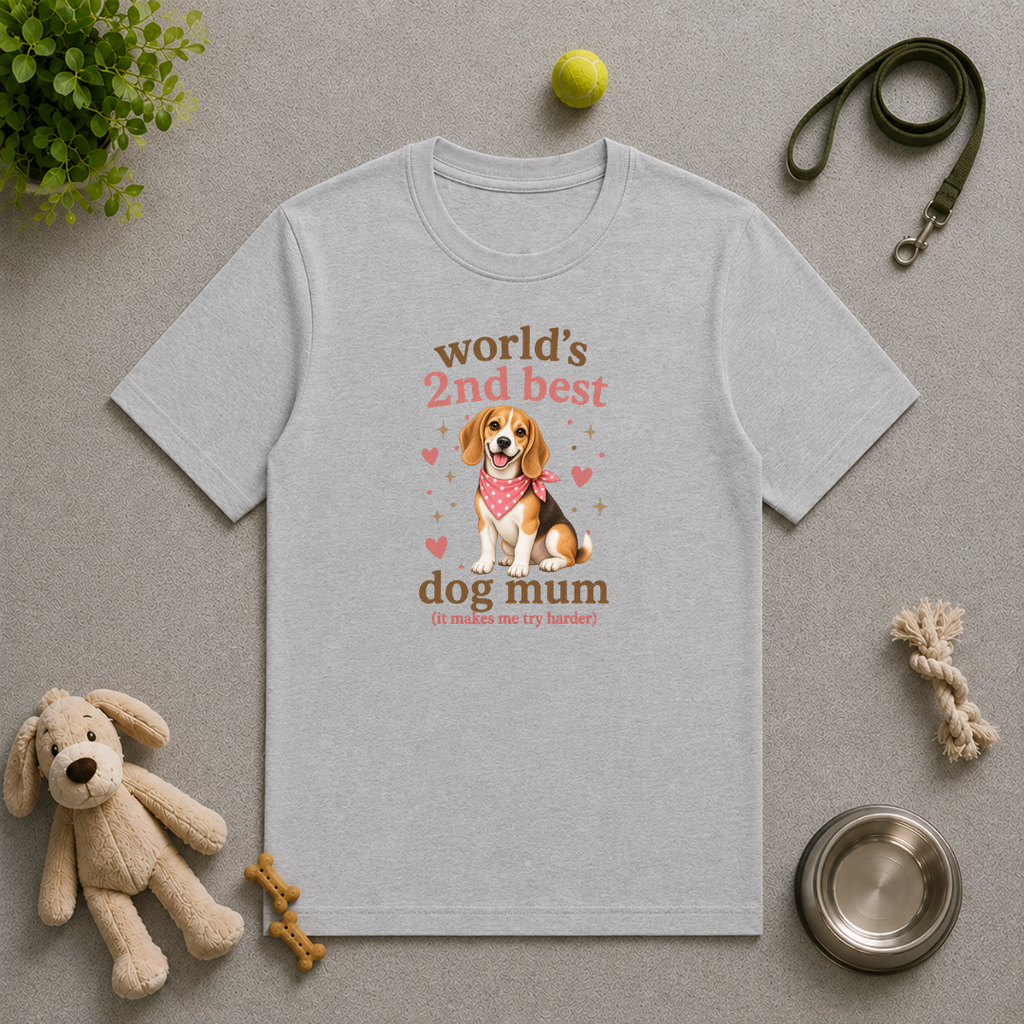 World’s 2nd Best Dog Mum – Beagle - Unisex T-Shirt