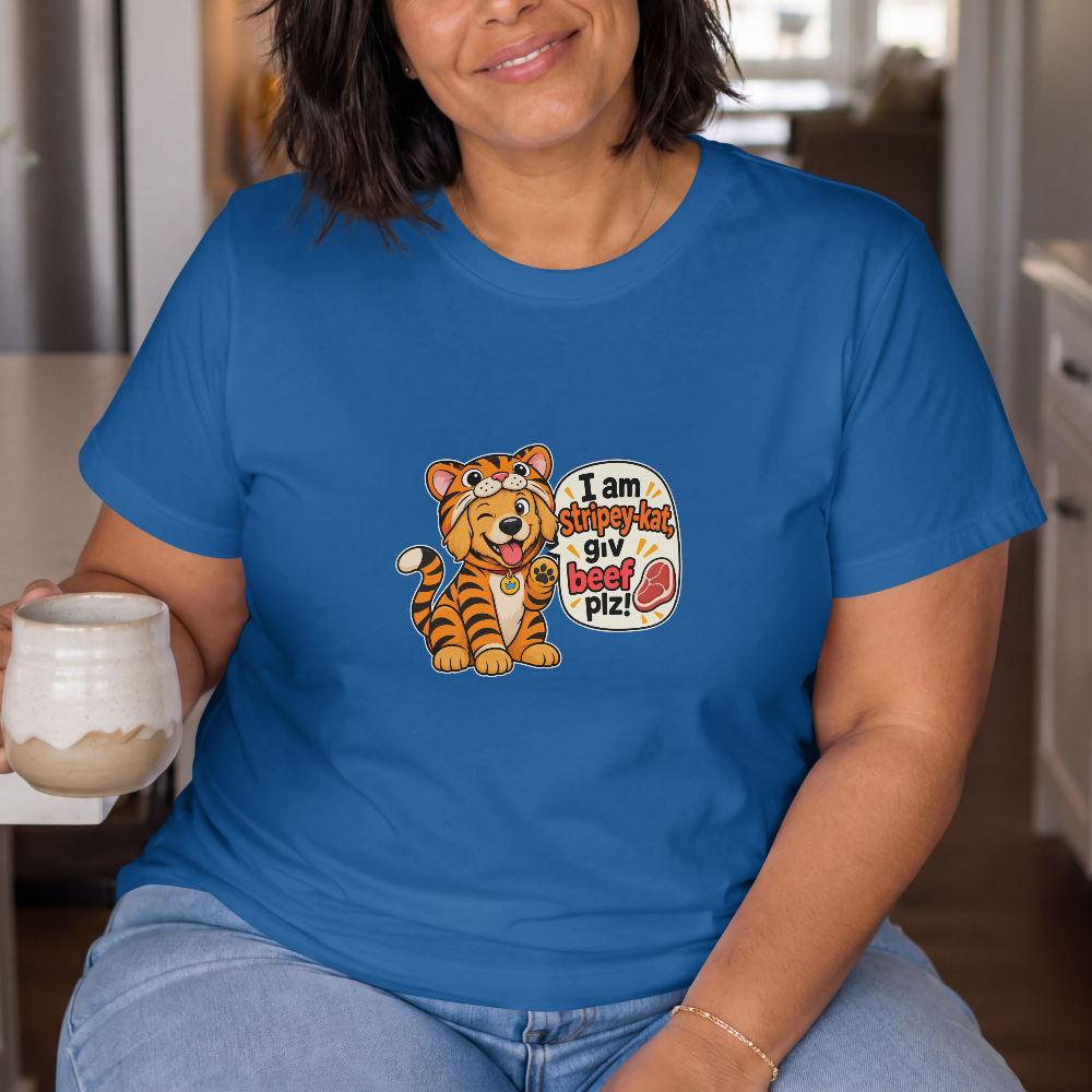 I Am Stripey-Kat, Giv Beef Plz! - Unisex T-Shirt
