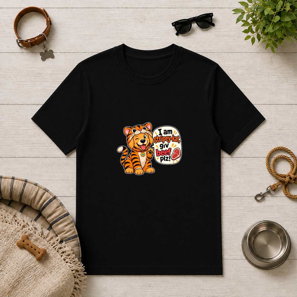 I Am Stripey-Kat, Giv Beef Plz! - Unisex T-Shirt