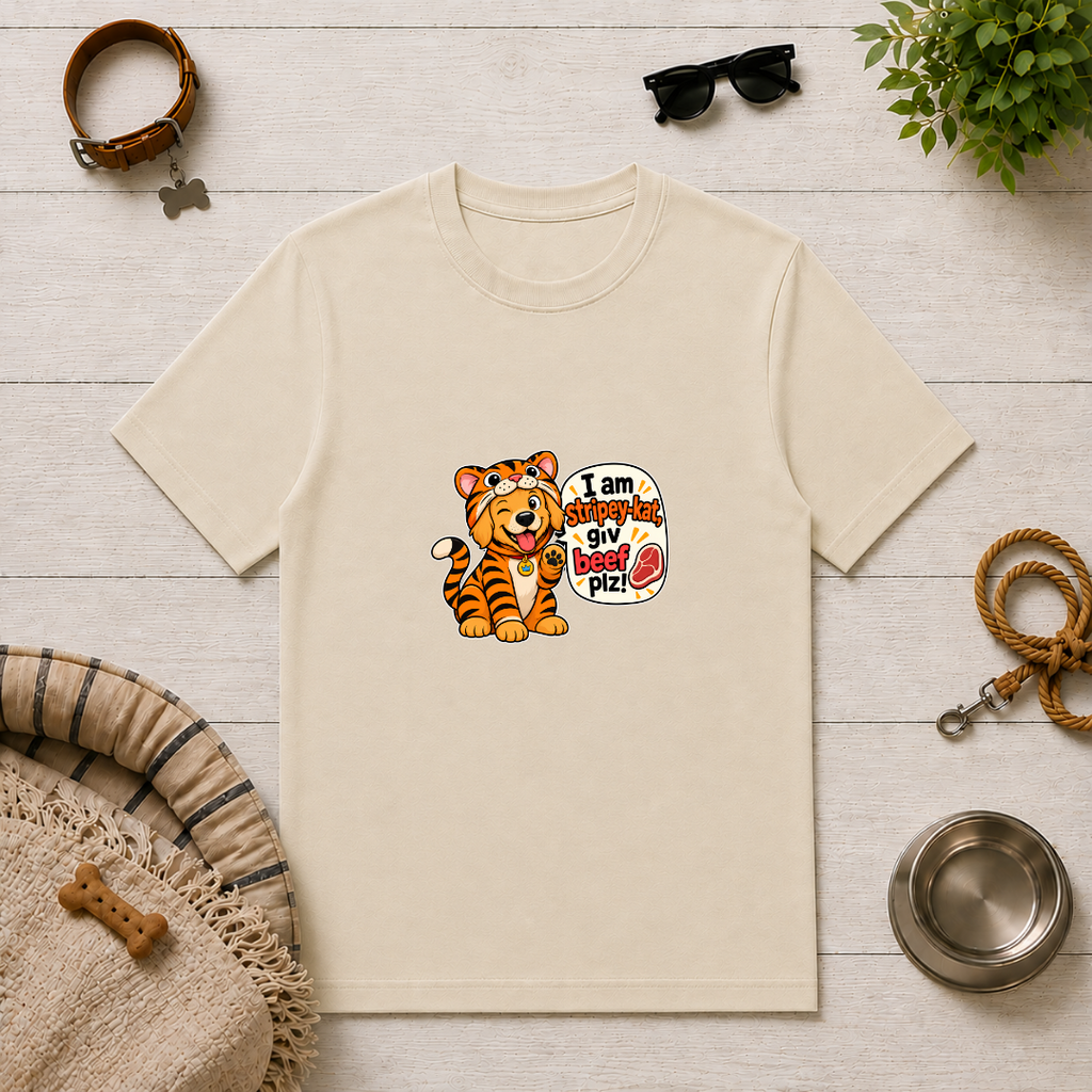 I Am Stripey-Kat, Giv Beef Plz! - Unisex T-Shirt