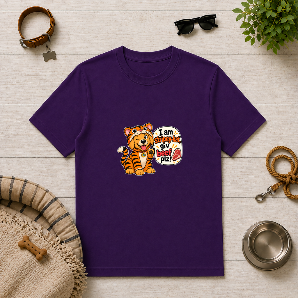I Am Stripey-Kat, Giv Beef Plz! - Unisex T-Shirt