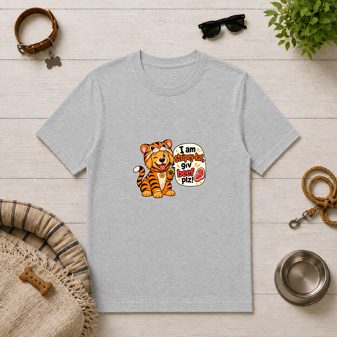 I Am Stripey-Kat, Giv Beef Plz! - Unisex T-Shirt