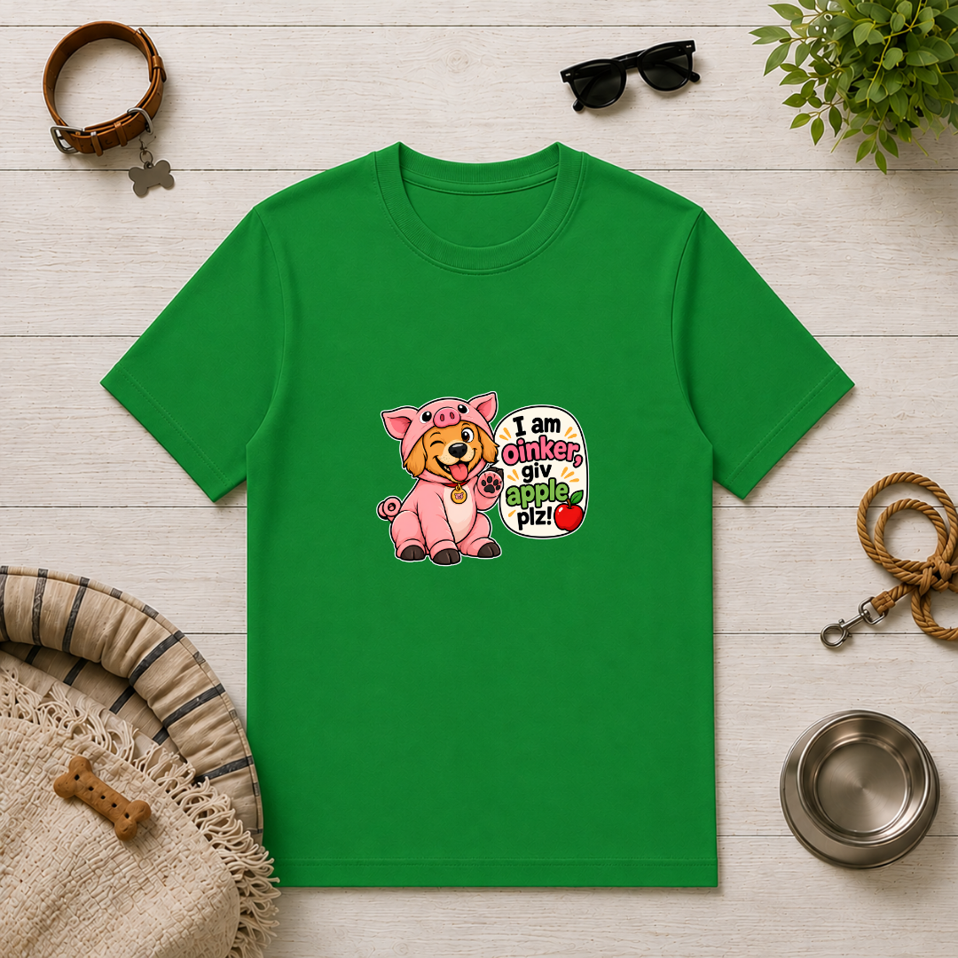 I Am Oinker, Giv Apple Plz! - Unisex T-Shirt