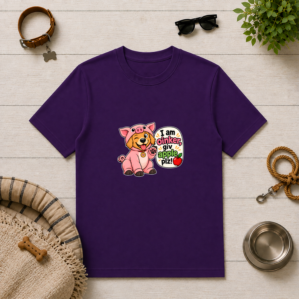 I Am Oinker, Giv Apple Plz! - Unisex T-Shirt