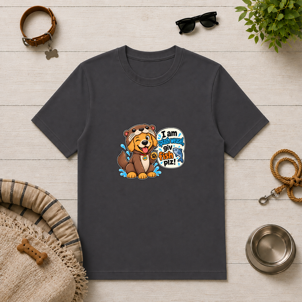 I Am Splash Weasel, Giv Fish Plz! - Unisex T-Shirt