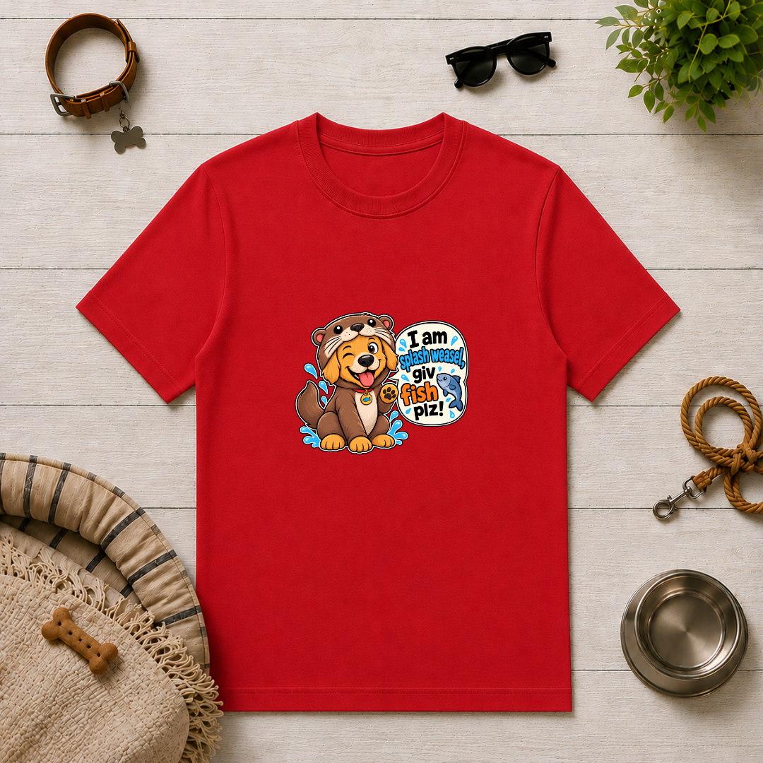 I Am Splash Weasel, Giv Fish Plz! - Unisex T-Shirt