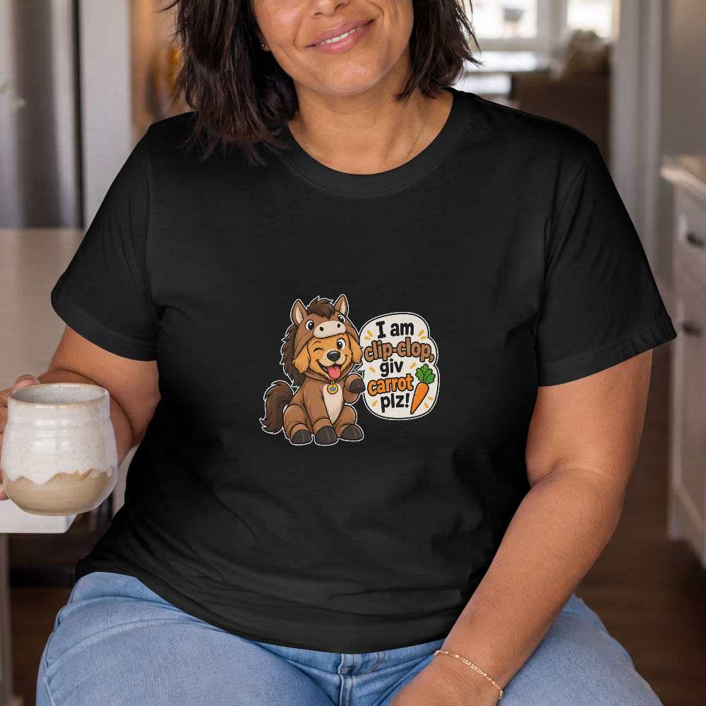 I Am Clip-Clop, Giv Carrot Plz! - Unisex T-Shirt