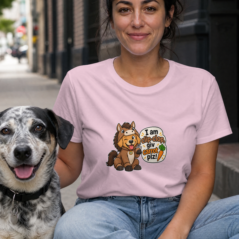 I Am Clip-Clop, Giv Carrot Plz! - Unisex T-Shirt