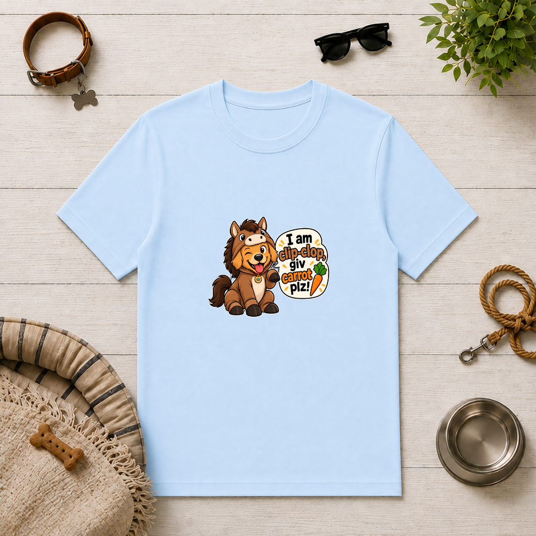 I Am Clip-Clop, Giv Carrot Plz! - Unisex T-Shirt