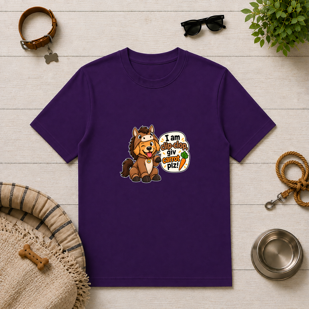 I Am Clip-Clop, Giv Carrot Plz! - Unisex T-Shirt