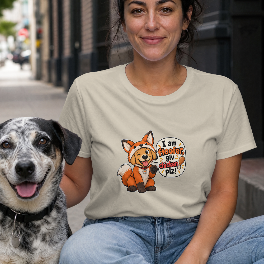 I Am Floofer, Giv Chicken Plz! - Unisex T-Shirt