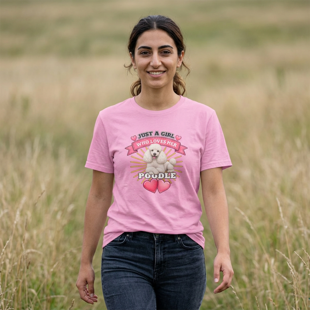 Just a Girl Who Loves Her Poodle –  Supersoft Unisex T-Shirt
