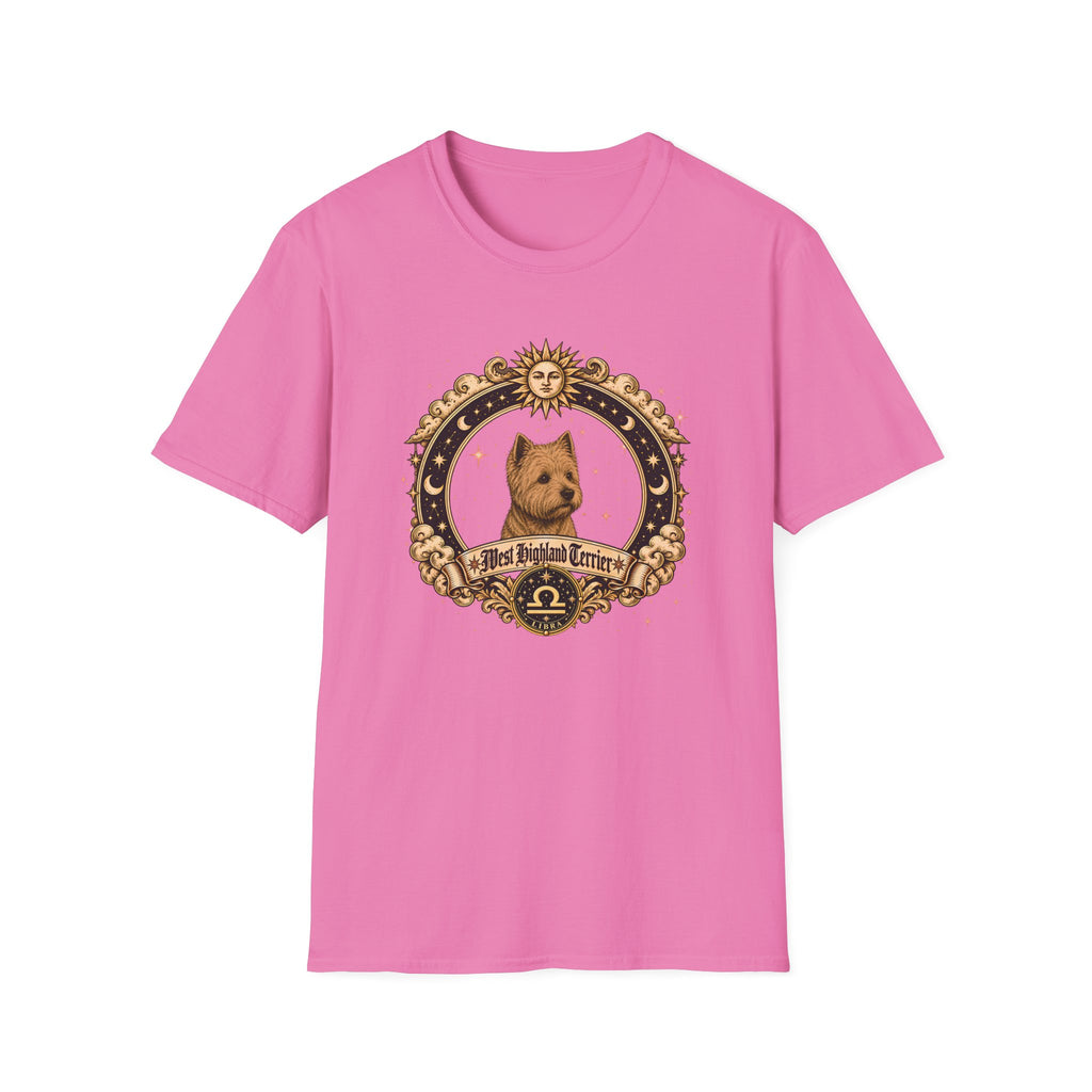 Zodiac Libra West Highland Terrier - Dog Horoscope Star Sign - Supersoft Unisex Funny T-shirt