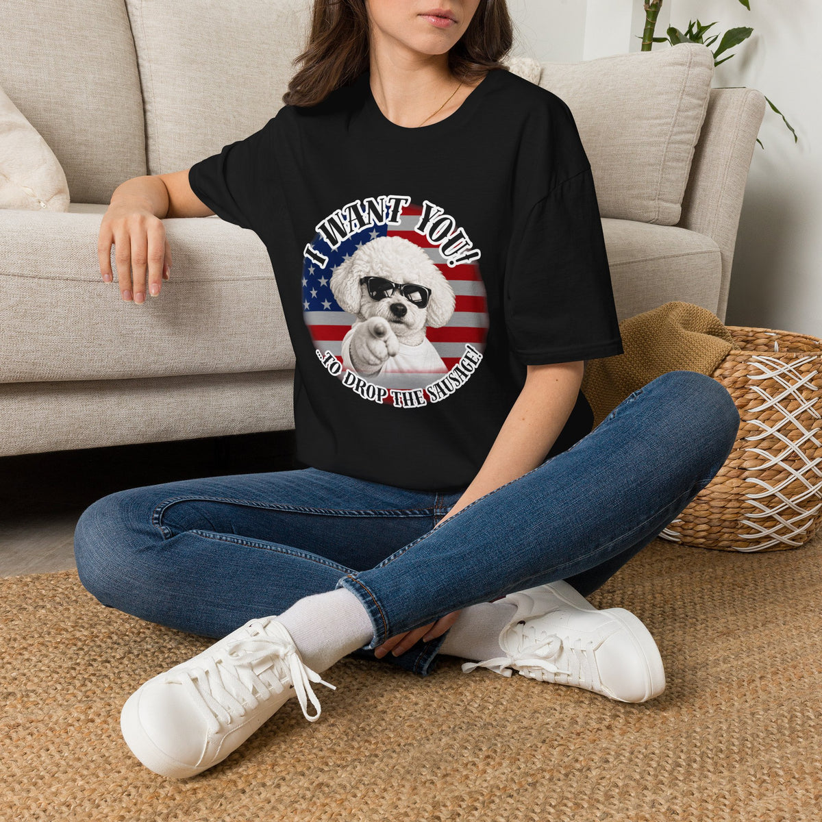 I WANT YOU!...To Drop The Sausage! – Bichon Frise - Supersoft Unisex T-shirt