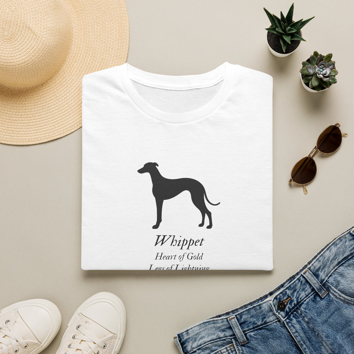 Heart of a Lion - Whippet – Supersoft Unisex T-Shirt