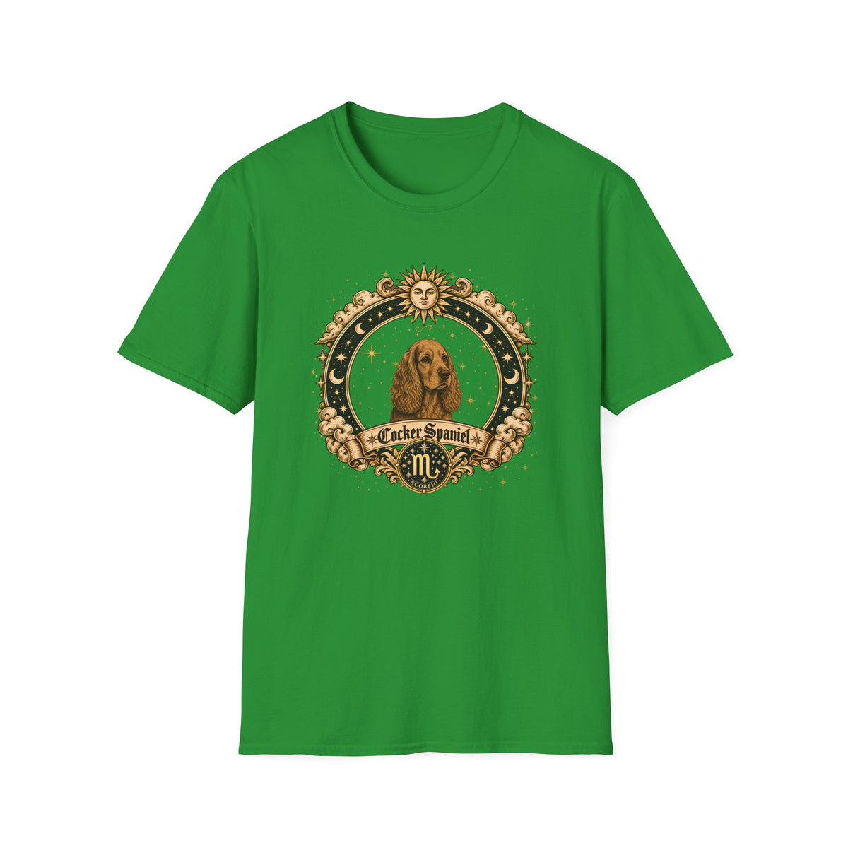 Zodiac Scorpio Cocker Spaniel - Dog Horoscope Star Sign - Supersoft Unisex T-shirt