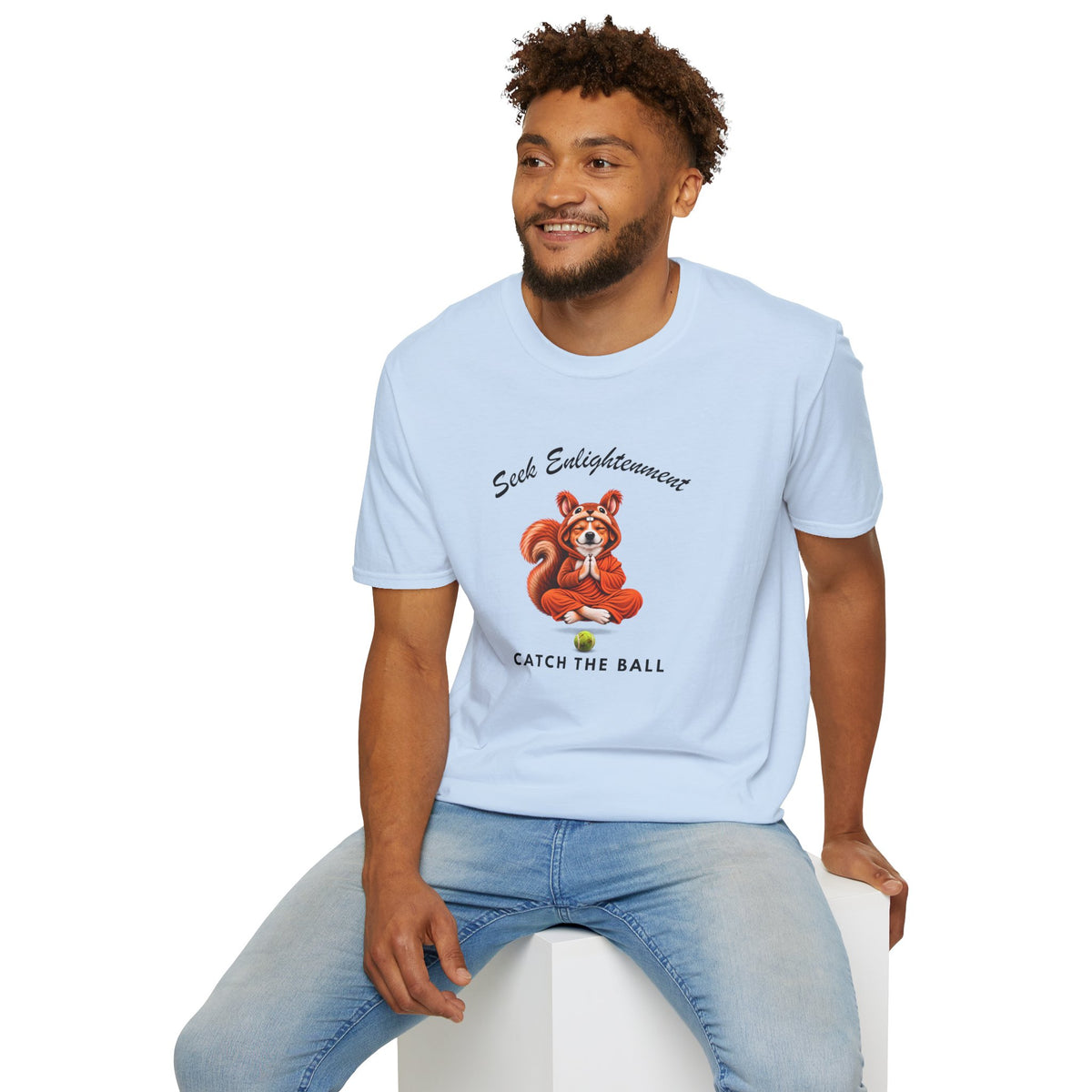 Good Boy's Guide to Enlightenment – Seek Enlightenment, Catch the Ball  –  Supersoft Unisex T-Shirt