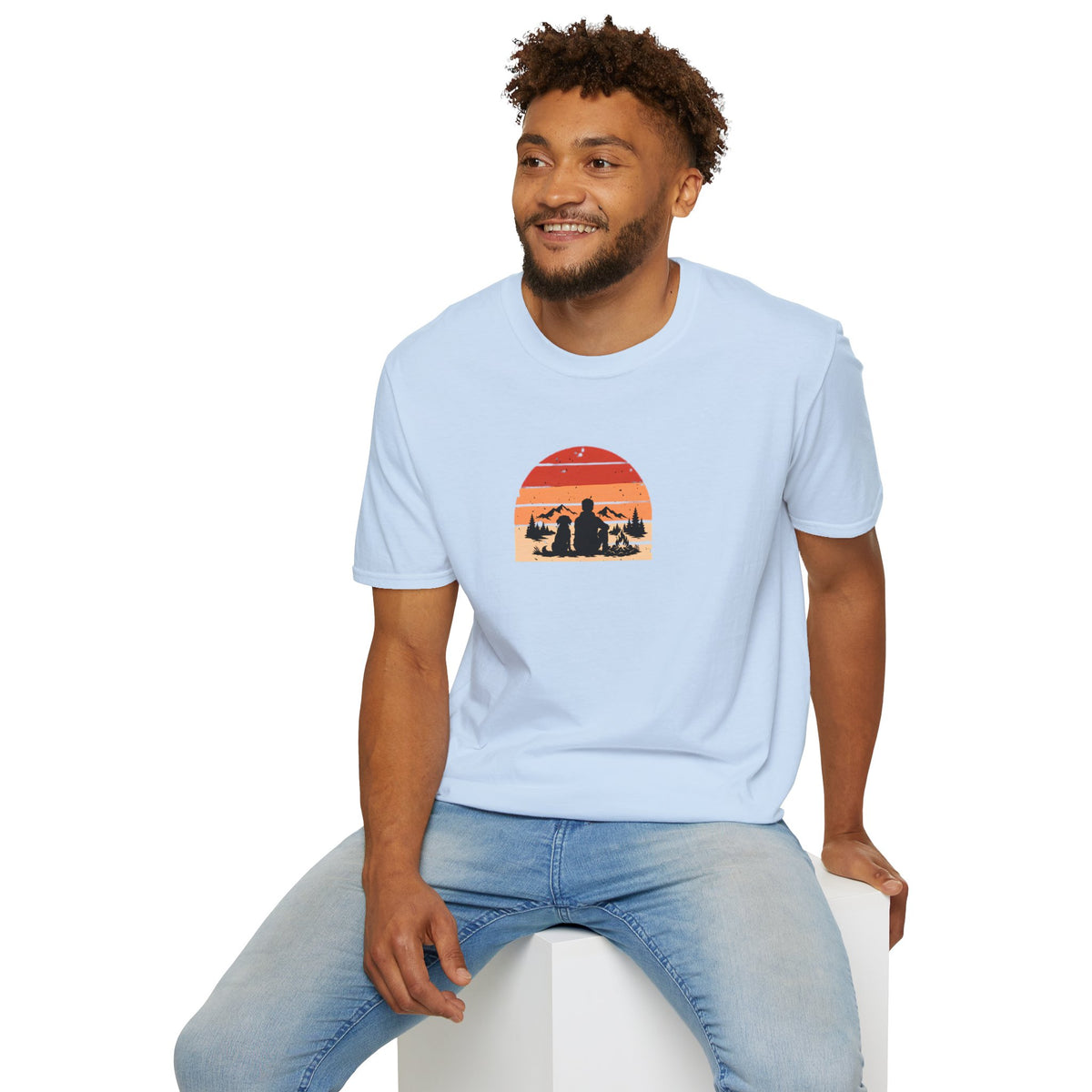 Campfires, Mountains & My Best Friend –  Supersoft Unisex T-Shirt