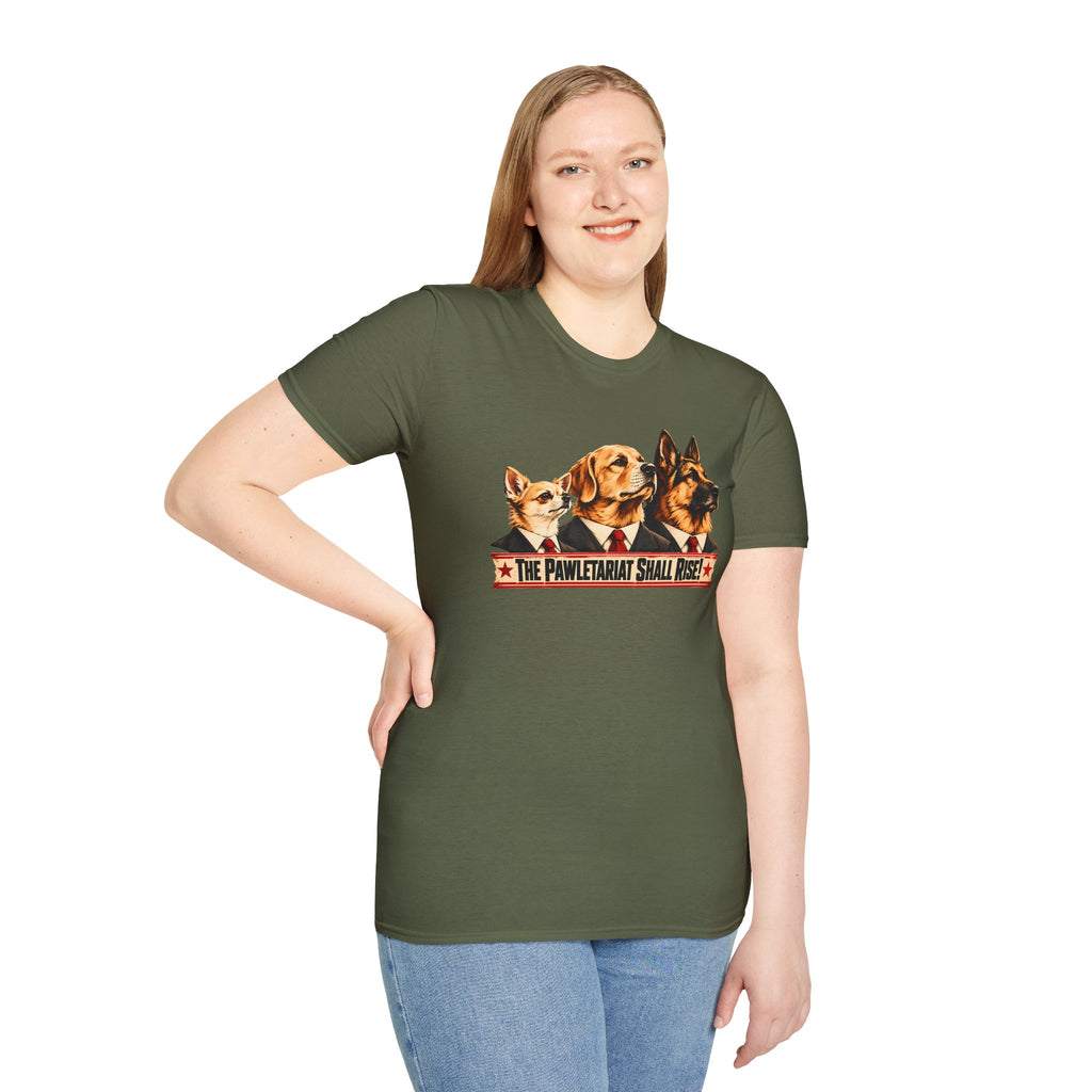 The Pawletariat Shall Rise! – The Great Canine Revolution - Supersoft Unisex T-shirt