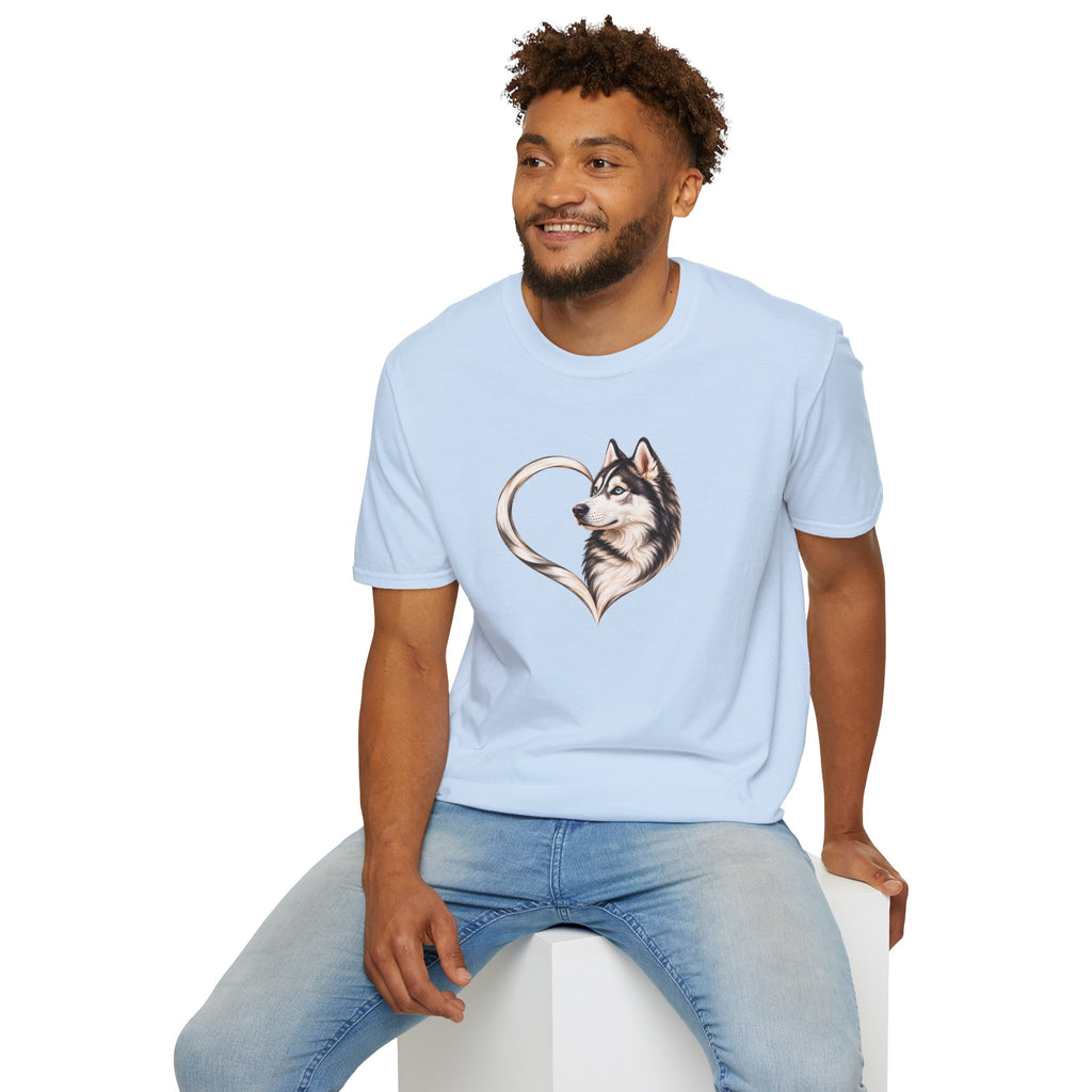 A Heart of Love – Siberian Husky - Supersoft Unisex T-shirt