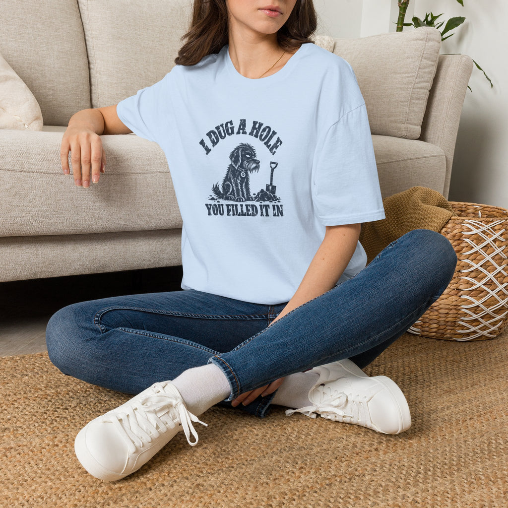 Grumpy Dog - I Dug A Hole...You Filled It In –  Supersoft Unisex T-Shirt