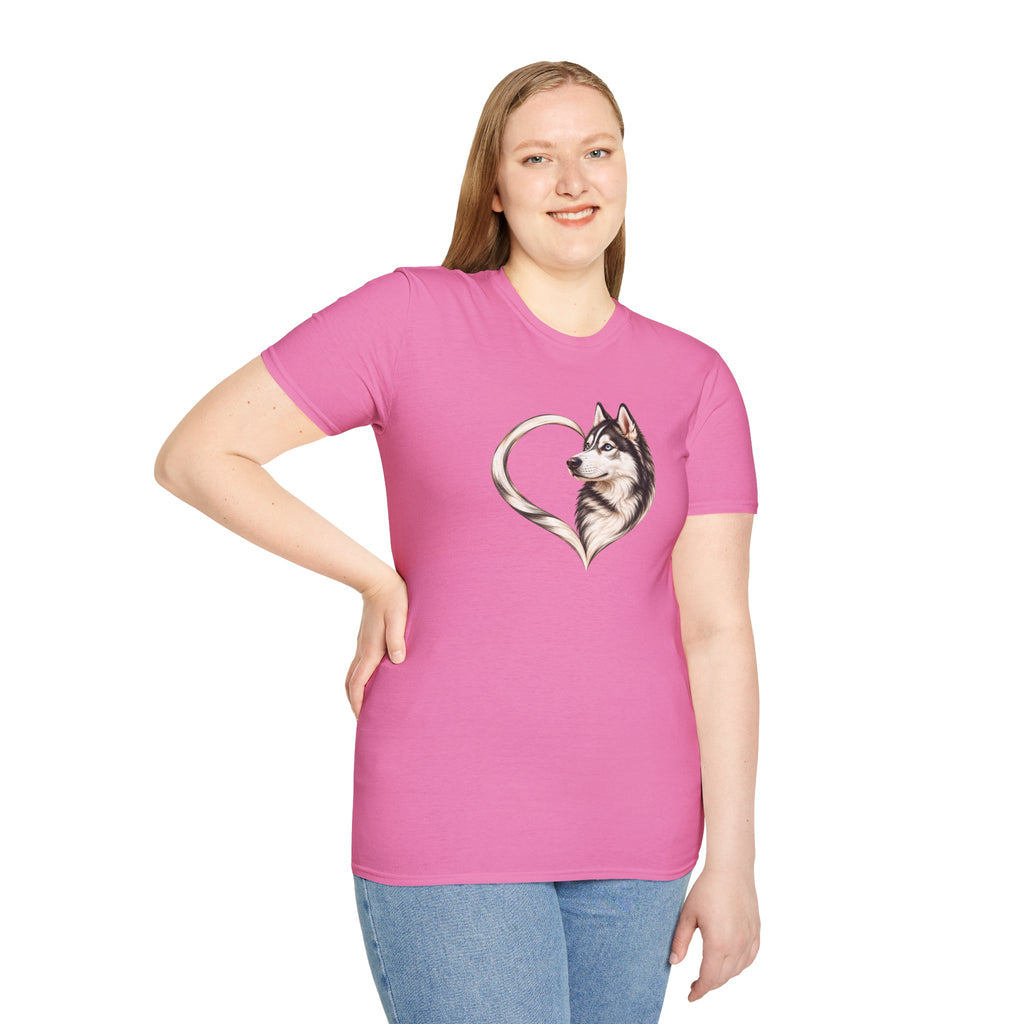 A Heart of Love – Siberian Husky - Supersoft Unisex T-shirt
